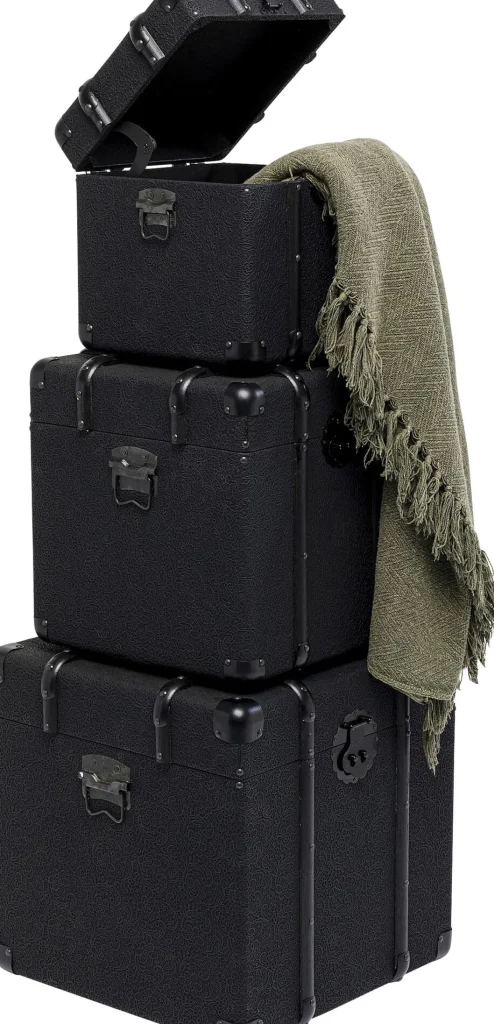 Baule da Viaggio Nero (3/Set) - KARE