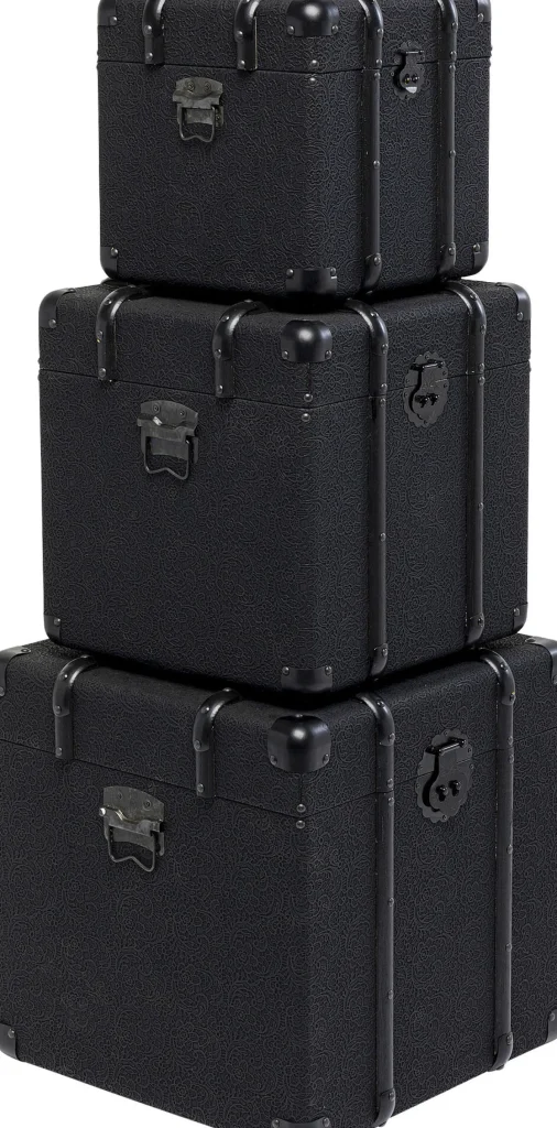 Baule da Viaggio Nero (3/Set) - KARE