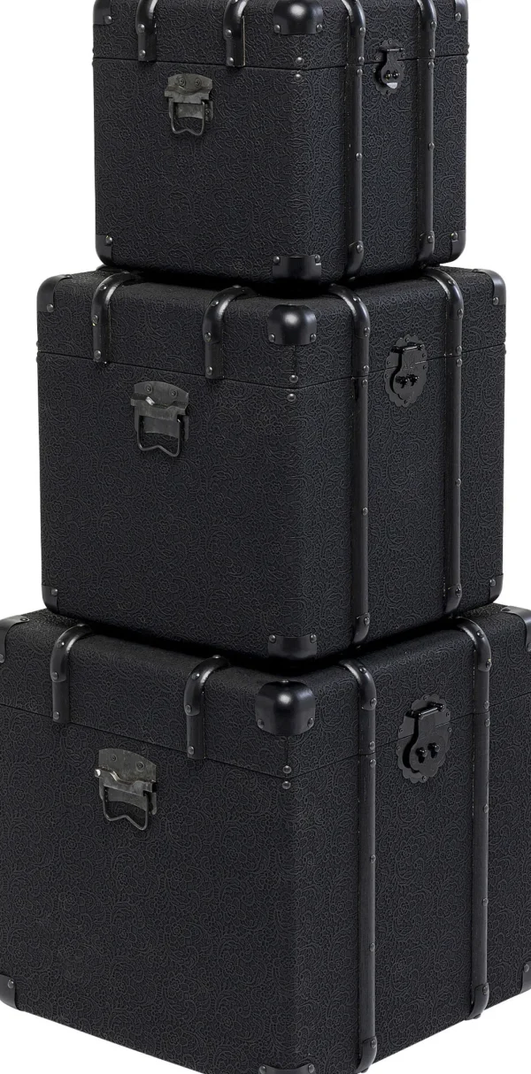 Baule da Viaggio Nero (3/Set) - KARE