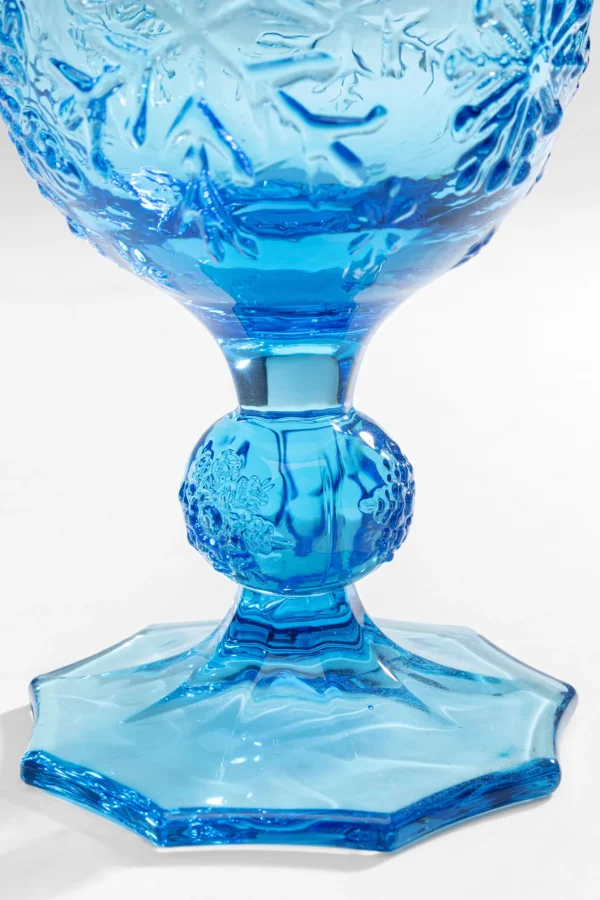 Bicchiere vino Ice Flowers blu - KARE