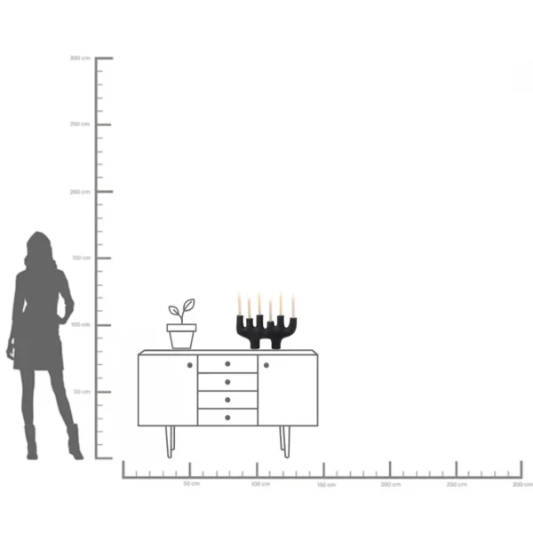 Candelabro / portacandela decorativo "6Sticker´s" h47cm - KARE