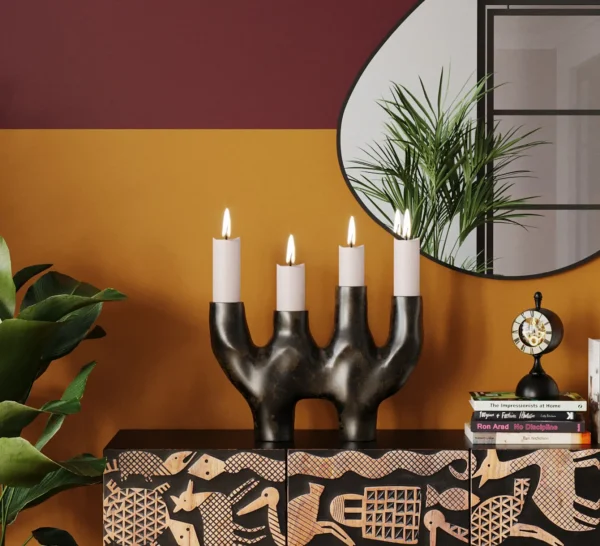Candelabro / portacandela decorativo "4Sticker´s" h60cm - KARE