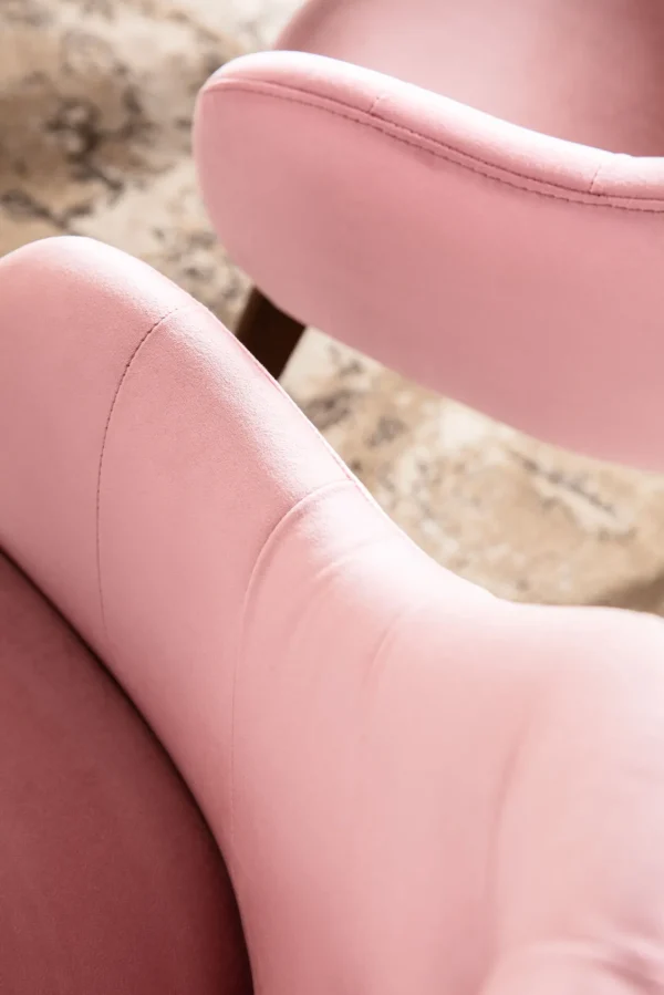 CHAIR WITH ARMREST LADY VELVET MAUVE - KARE