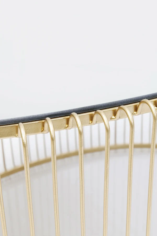 COFFEE TABLE WIRE UNO BRASS 60X90CM - KARE