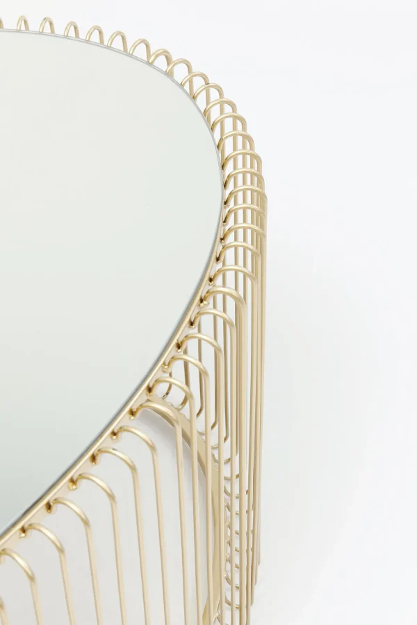 COFFEE TABLE WIRE UNO BRASS 60X90CM - KARE
