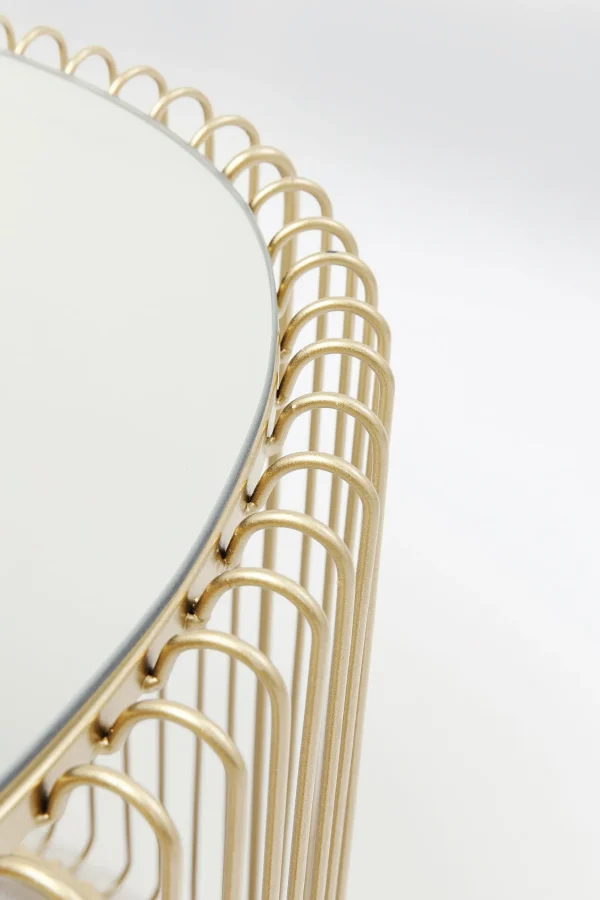 COFFEE TABLE WIRE UNO BRASS 60X90CM - KARE