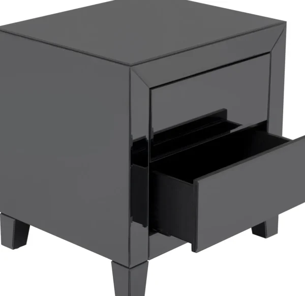 COMODINO LUXURY PUSH 2 CASSETTI GRIGIO - KARE