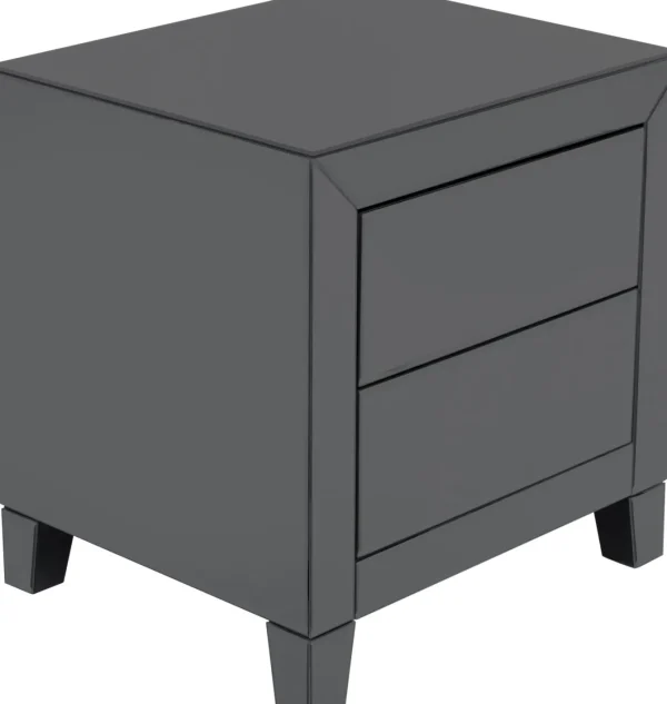 COMODINO LUXURY PUSH 2 CASSETTI GRIGIO - KARE