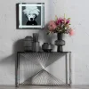 CONSOLE LASER ARGENTO - VETRO CHIARO 120X40 - KARE