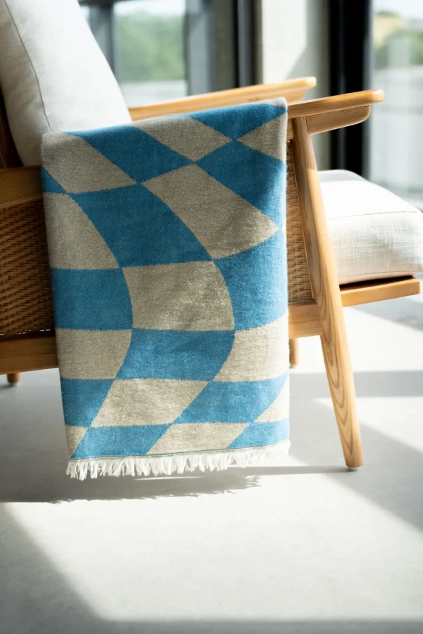 Coperta Checker blu verde 170x130cm - KARE