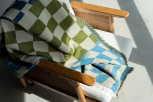 Coperta Checker blu verde 170x130cm - KARE