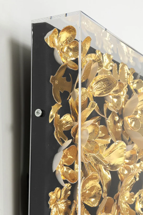 Cornice Decorativa Gold Flower 60x60cm - KARE