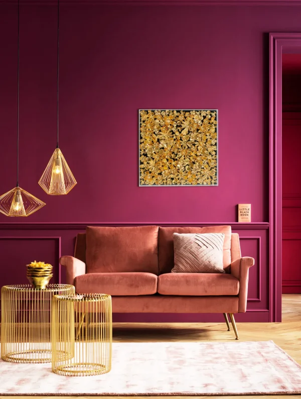 Cornice Decorativa Gold Flower 60x60cm - KARE