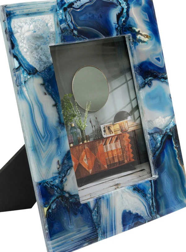 Cornice Francis Achat blu 13x18cm - KARE