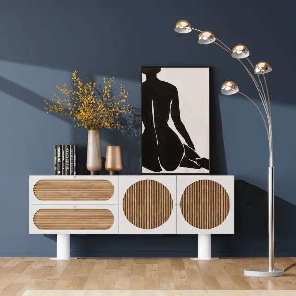 Credenza Atomic Bianco 183x76cm - KARE