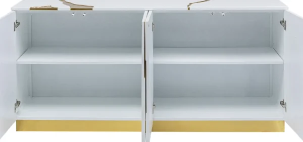 Credenza Oro Bianco Cracked 165x80cm - KARE