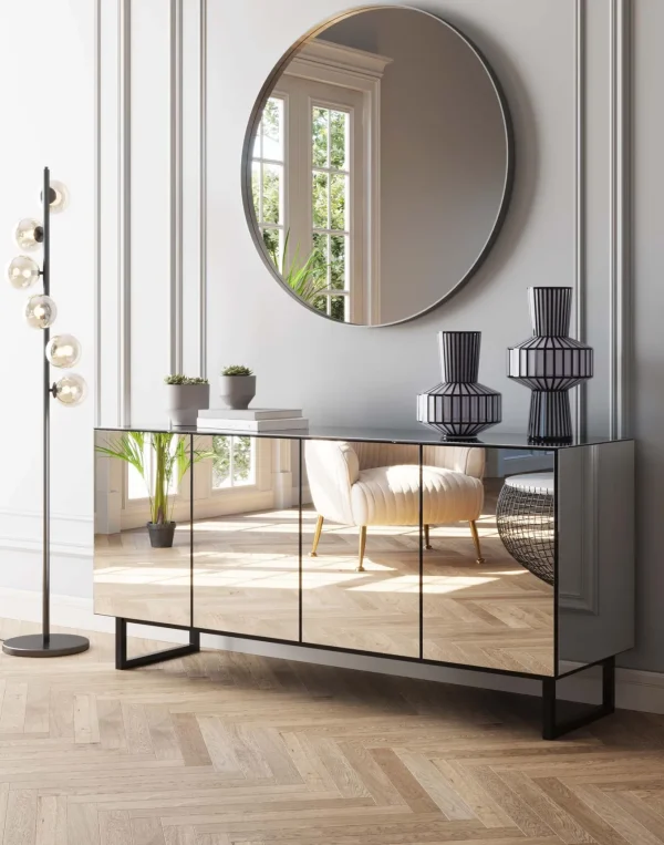 Credenza Soran nero 160x45cm - KARE