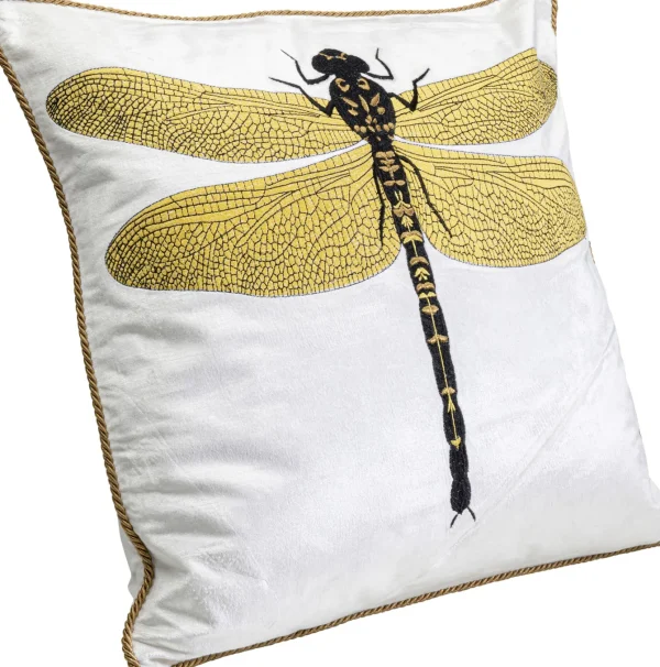 Cuscino Glitter Dragonfly bianco 40x40cm - KARE