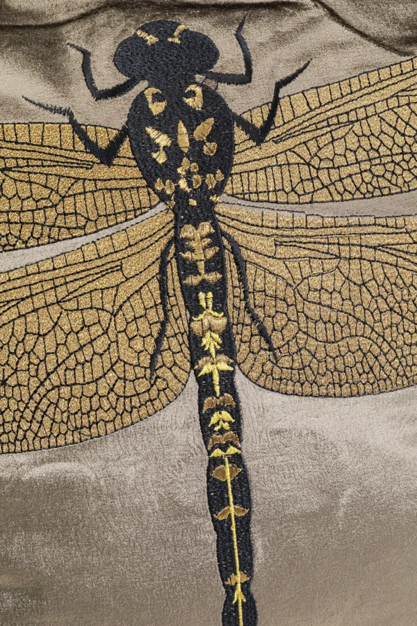 Cuscino Glitter Dragonfly marrone 40x40cm - KARE