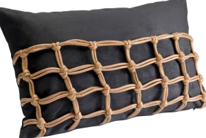 Cuscino Grete Plaid Nero 50x30cm - KARE