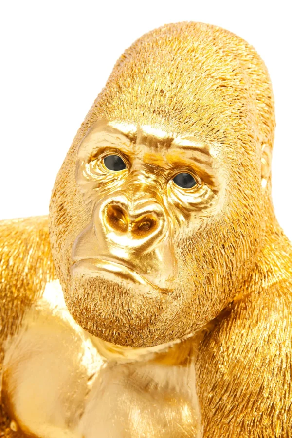 Deco Figurine Monkey Gorilla Side Medium Gold - KARE