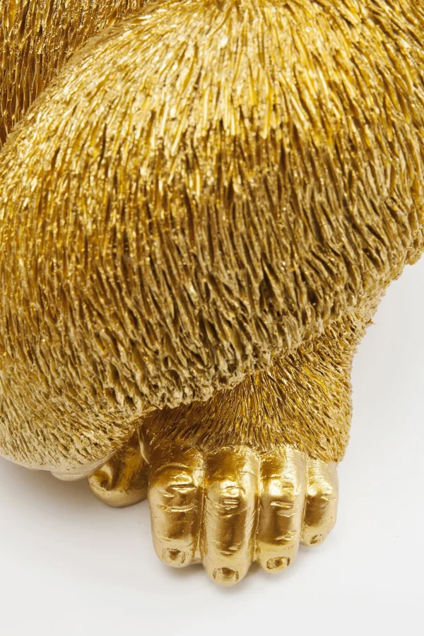 Deco Figurine Monkey Gorilla Side Medium Gold - KARE