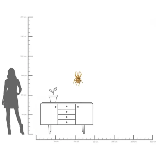 Decorazione da parete Atlas Beetle oro - KARE