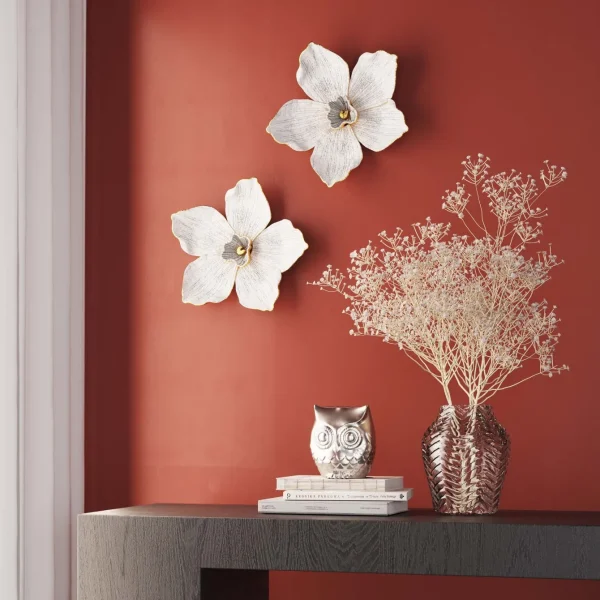 DECORAZIONE DA PARETE ORCHID BIANCO 25CM - KARE