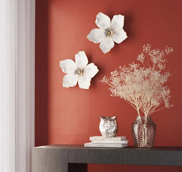 DECORAZIONE DA PARETE ORCHID BIANCO 25CM - KARE