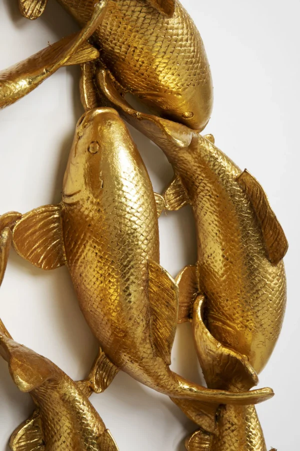 Decorazione da parete School of Koi oro Ø102cm - KARE