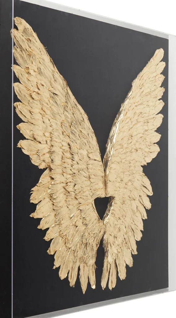 Decorazione da parete wings oro/nero 120x120 cm - KARE