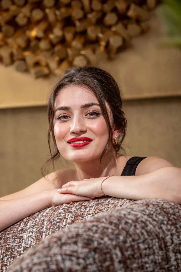 Divano 3 posti Livia Melange Marrone 261cm - KARE
