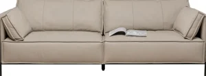 Divano 3 posti Victor pelle grigio 233cm - KARE
