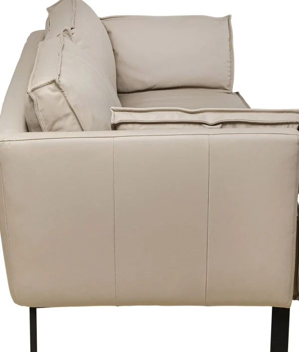 Divano 3 posti Victor pelle grigio 233cm - KARE