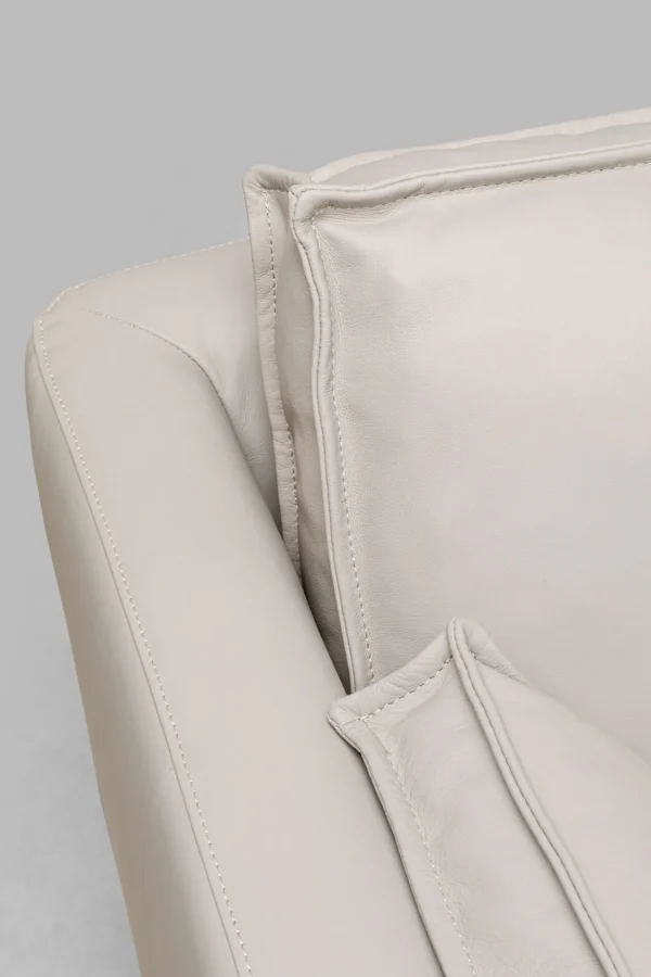 Divano 3 posti Victor pelle grigio 233cm - KARE