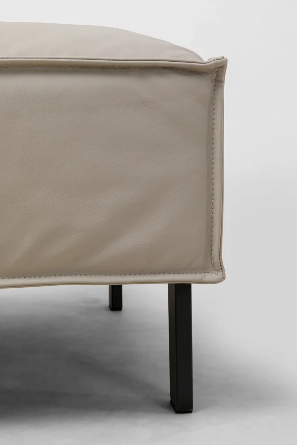 Divano 3 posti Victor pelle grigio 233cm - KARE