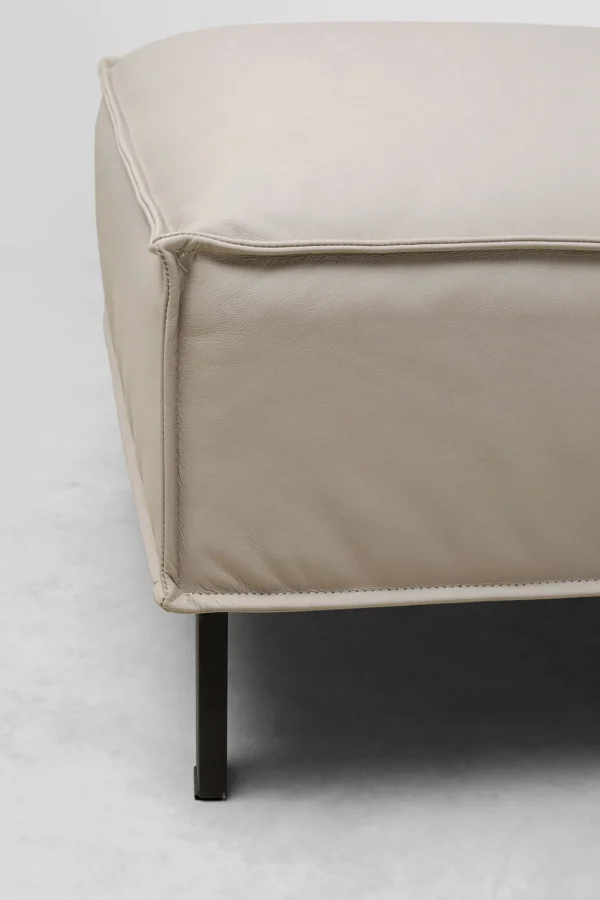 Divano 3 posti Victor pelle grigio 233cm - KARE