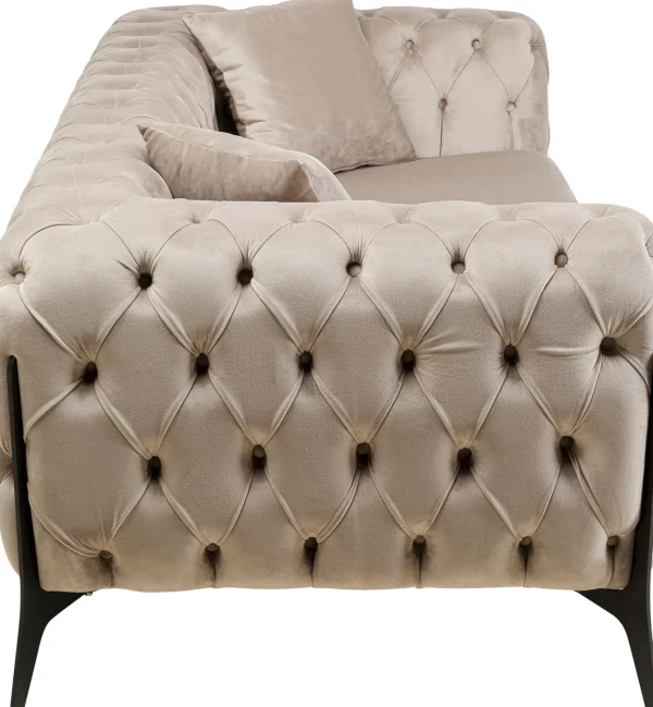 Divano Bellissima 2 posti velluto beige 200cm - KARE