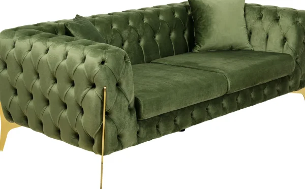 Divano Bellissima 2 posti velluto verde 200cm - KARE