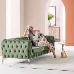Divano Bellissima 3-posti verde 240cm - KARE