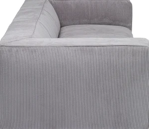 Divano Cubetto Cord 3-posti grigio chiaro 220cm - KARE