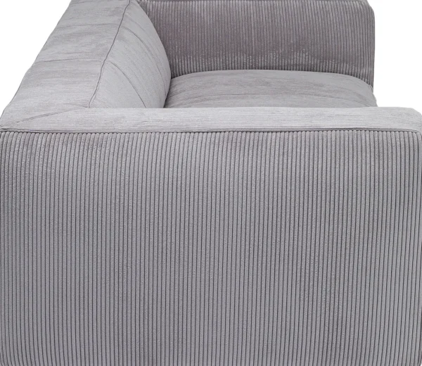 Divano Cubetto Cord 3-posti grigio chiaro 220cm - KARE