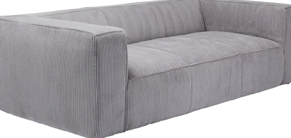 Divano Cubetto Cord 3-posti grigio chiaro 220cm - KARE
