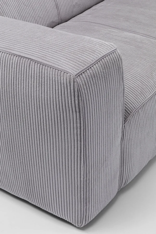 Divano Cubetto Cord 3-posti grigio chiaro 220cm - KARE