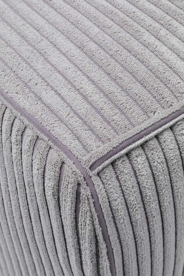 Divano Cubetto Cord 3-posti grigio chiaro 220cm - KARE