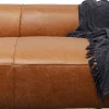 Divano Cubetto 3-Posti Pelle Marrone Chiaro 220cm - KARE