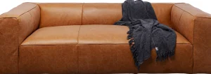 Divano Cubetto 3-Posti Pelle Marrone Chiaro 220cm - KARE