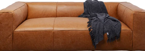 Divano Cubetto 3-Posti Pelle Marrone Chiaro 220cm - KARE