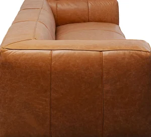 Divano Cubetto 3-Posti Pelle Marrone Chiaro 220cm - KARE
