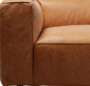 Divano Cubetto 3-Posti Pelle Marrone Chiaro 220cm - KARE